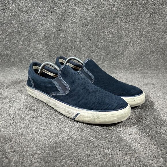 Tommy Bahama Relax Mens Size 10.5 Blue Perforated Slip On Loafer Shoes Used - Picture 1 of 12